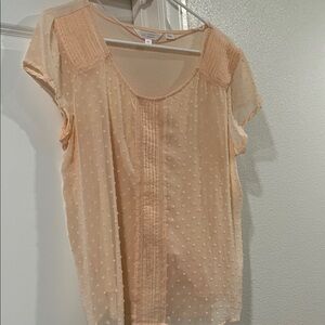 LC Lauren Conrad Peach Textured Blouse